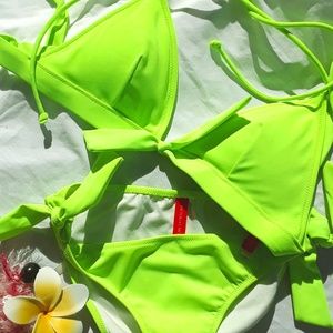 Victoria Secret Bikini Small Bright Green